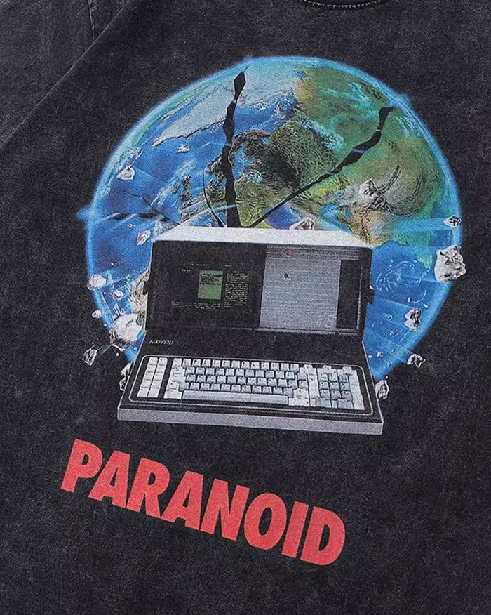 Men's oversized graphic t-shirt "Paranoid"