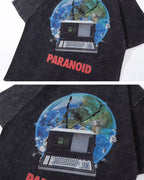 Men's oversized graphic t-shirt "Paranoid"