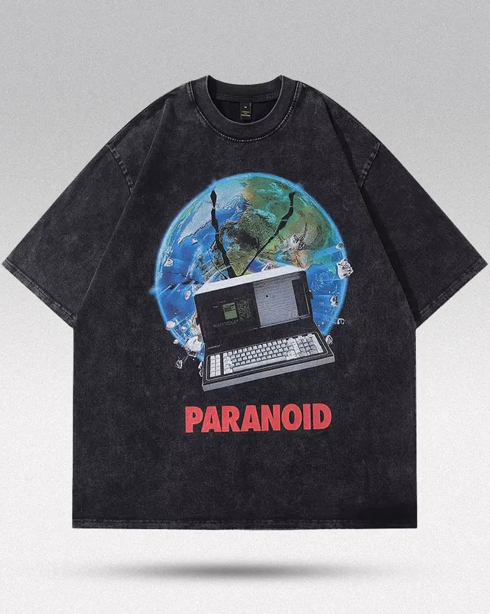 Men's oversized graphic t-shirt "Paranoid"
