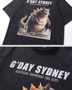 Men's oversized t-shirt "Kazzilla"