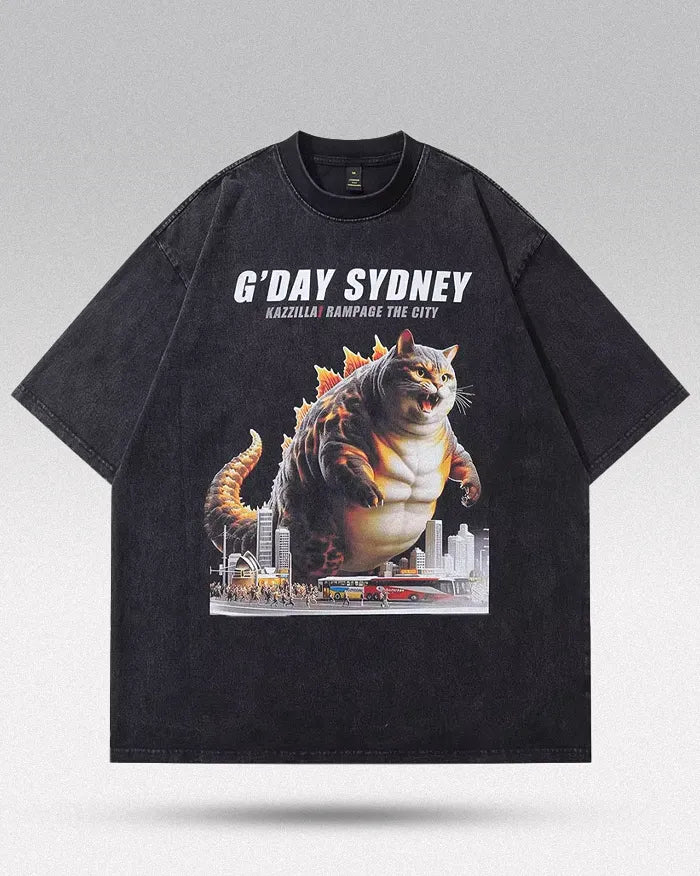 Men's oversized t-shirt "Kazzilla"