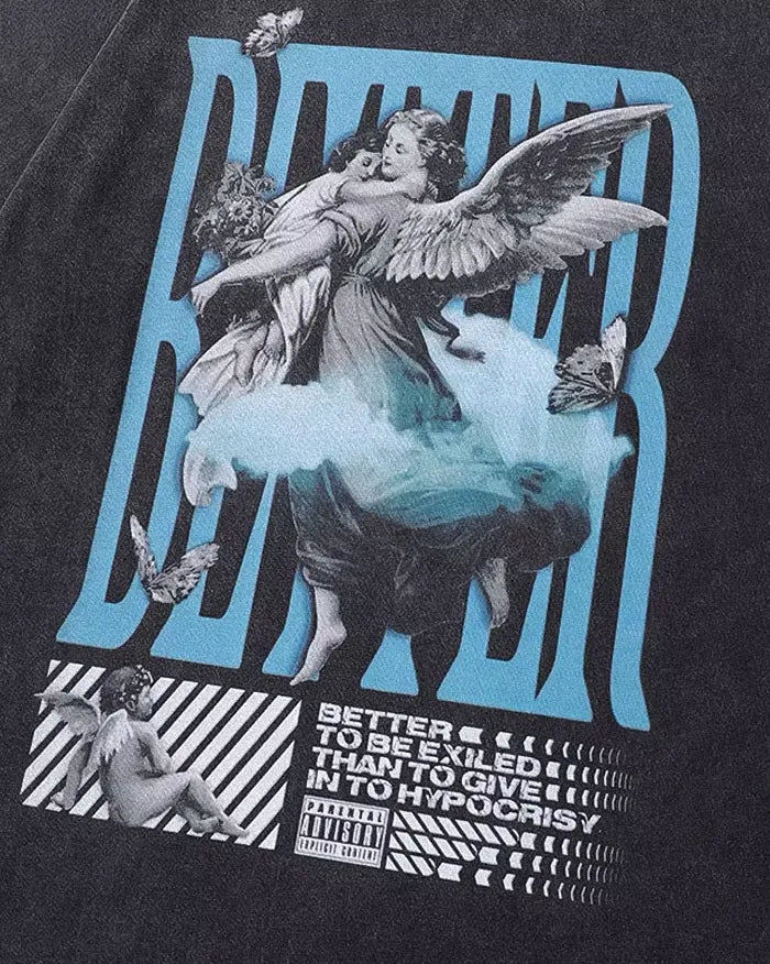 Men's oversized t-shirt vintage "Better"