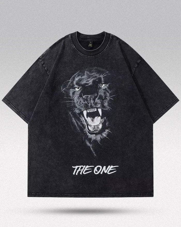 Men's oversized vintage t-shirt "One"