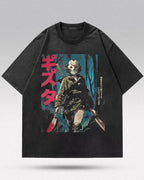 Oversized black t-shirt "Kinetic"