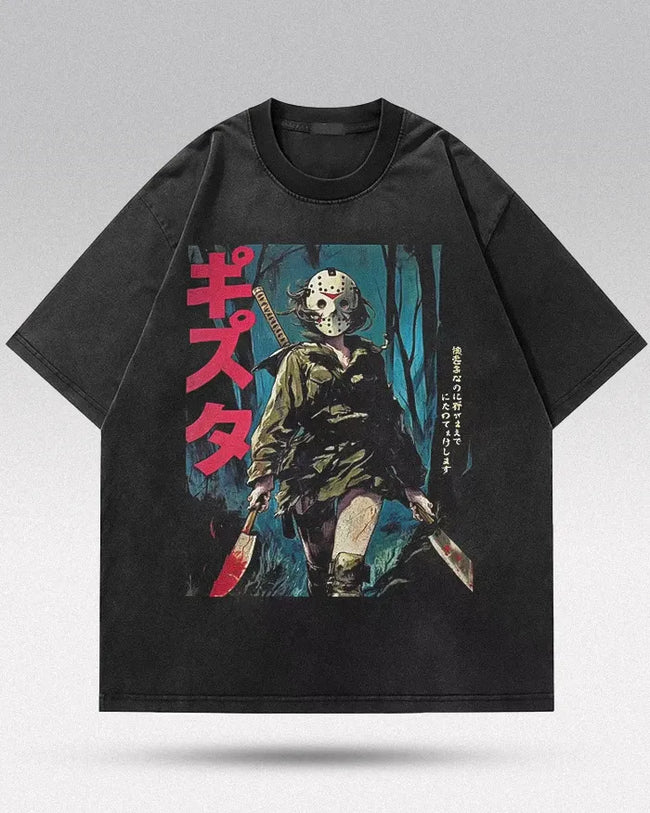 Oversized black t-shirt "Kinetic" Hover Image