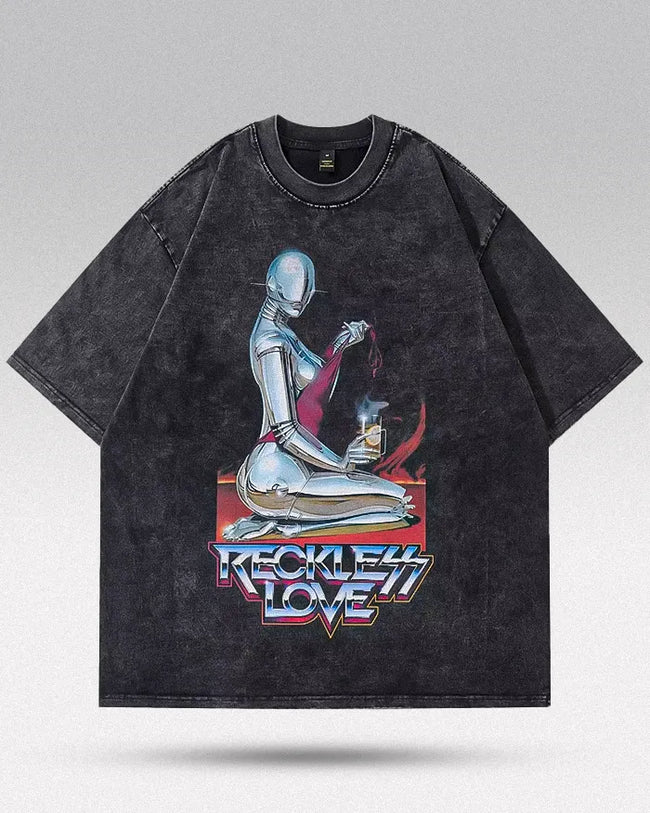 Oversized Cyber y2k t-shirt "Reckless" Hover Image