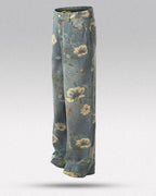 Printed floral jeans "Azure"