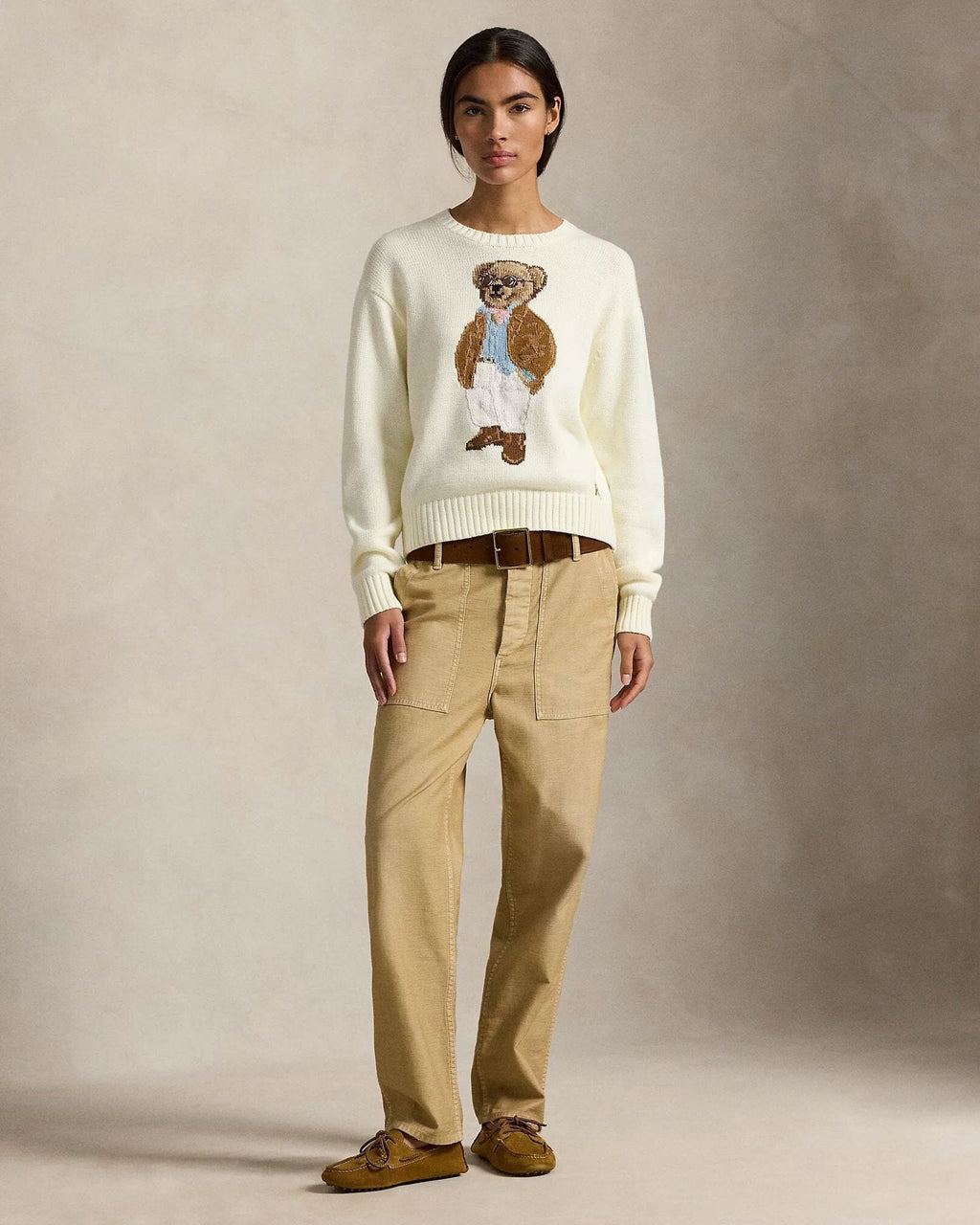 Ralph Lauren Polo Bear Baumwollpullover mit Rundhalsausschnitt