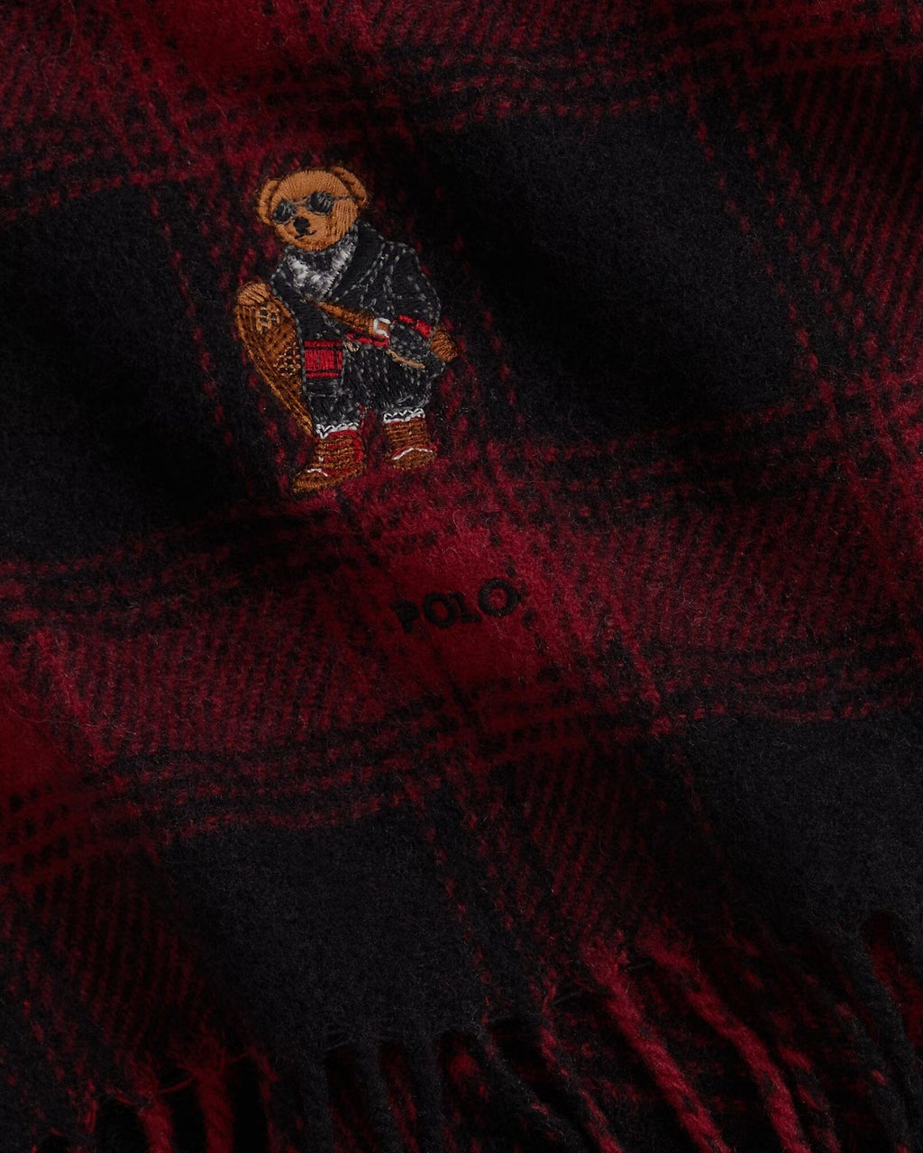 Ralph Lauren Polo Bear karierter Wollschal