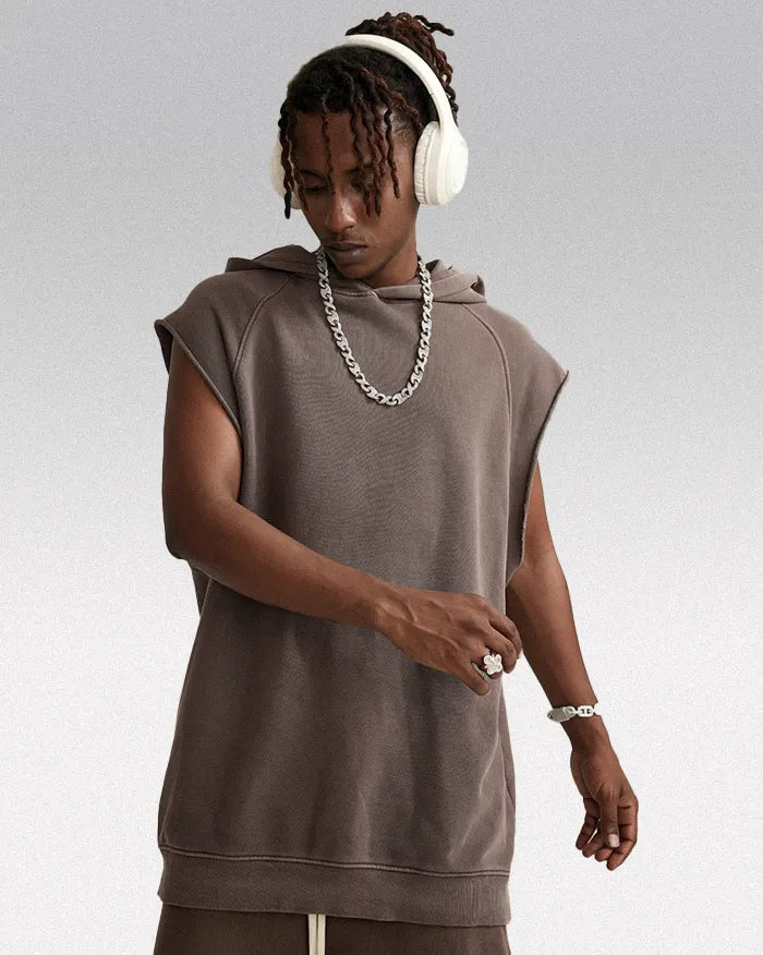 Sleeveless hoodie "Lazuli"