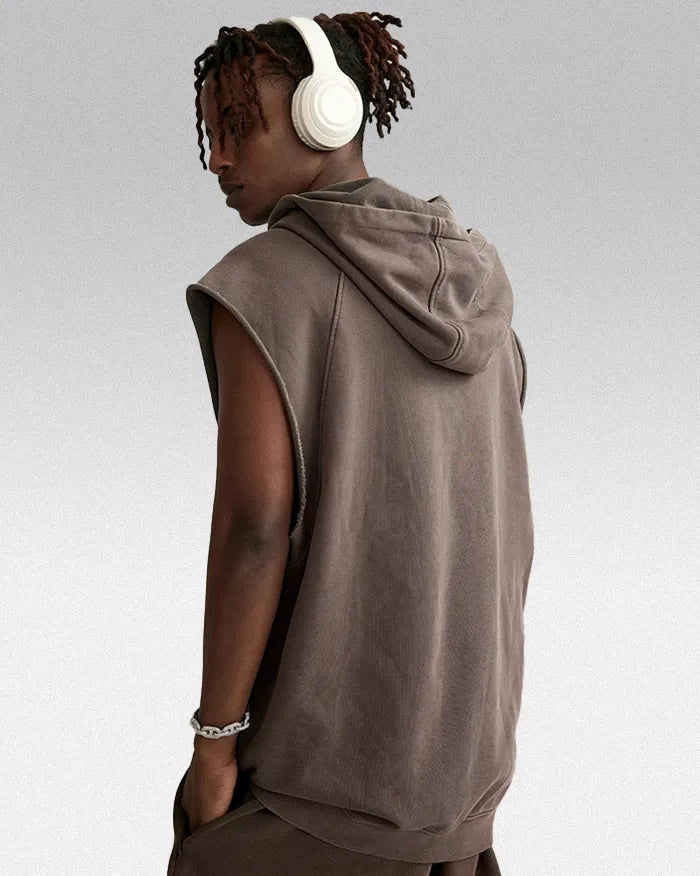 Sleeveless hoodie "Lazuli"