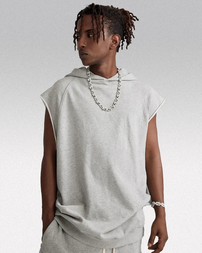 Sleeveless hoodie "Lazuli"