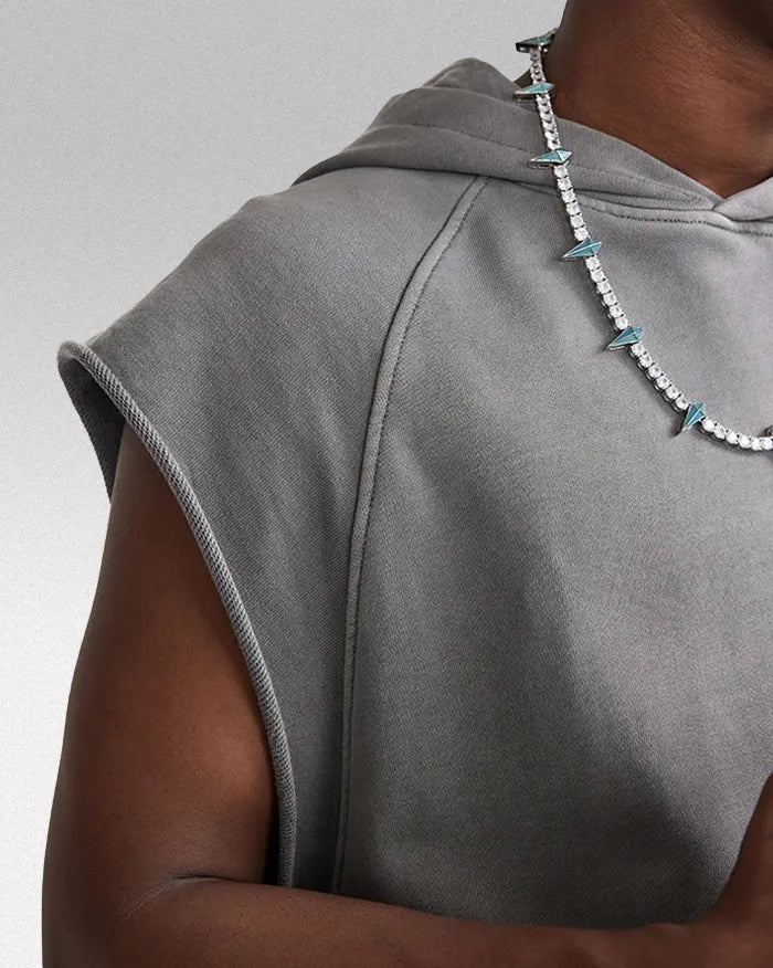 Sleeveless hoodie "Lazuli"