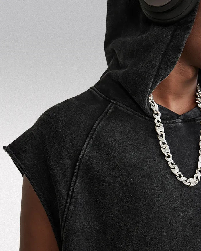 Sleeveless hoodie "Lazuli"