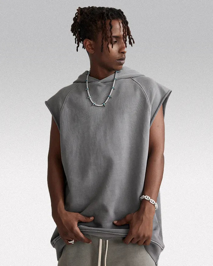 Sleeveless hoodie "Lazuli"