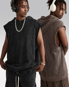 Sleeveless hoodie "Lazuli"