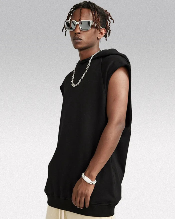 Sleeveless hoodie "Lazuli"