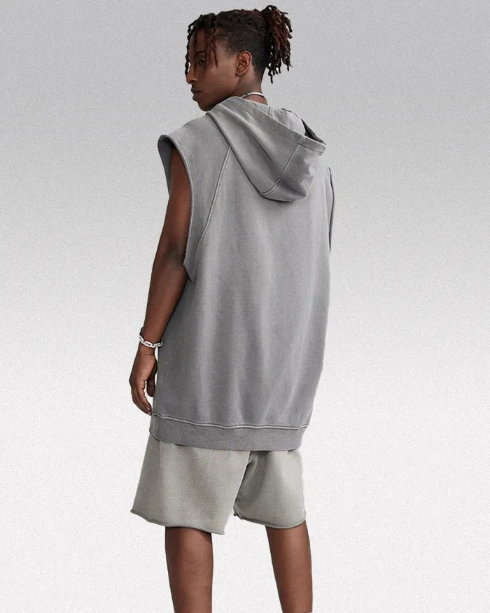 Sleeveless hoodie "Lazuli"