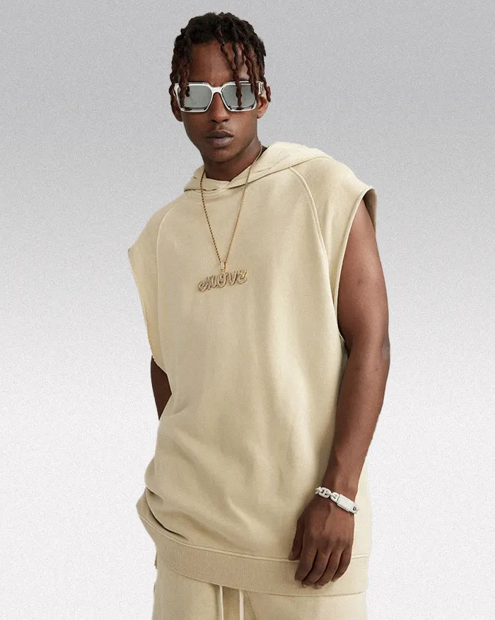 Sleeveless hoodie "Lazuli"
