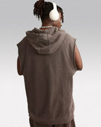 Sleeveless hoodie "Lazuli"
