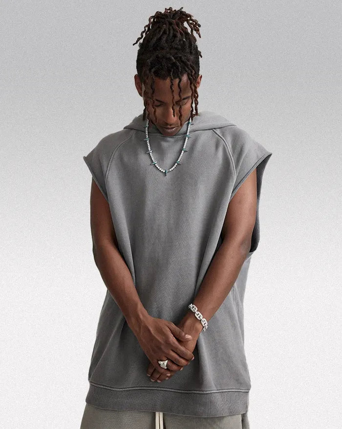 Sleeveless hoodie "Lazuli"