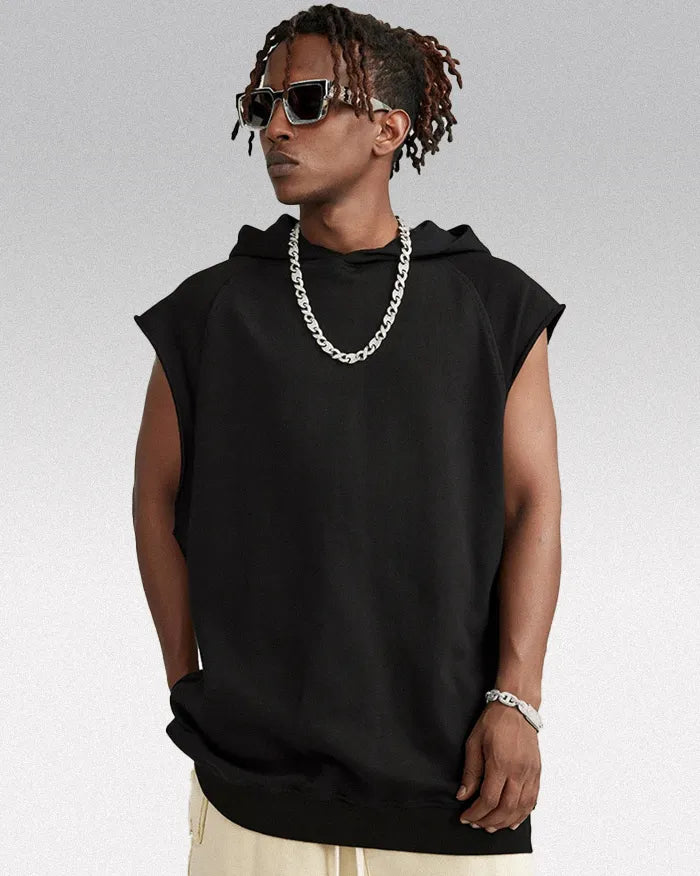 Sleeveless hoodie "Lazuli"