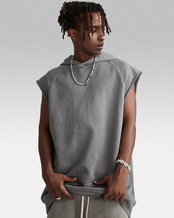 Sleeveless hoodie "Lazuli"