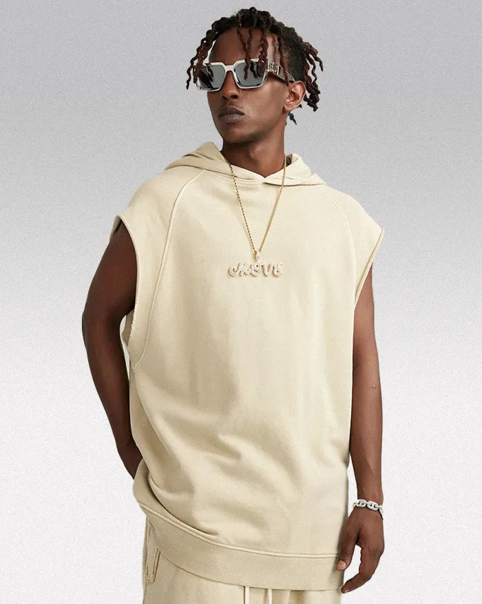 Sleeveless hoodie "Lazuli"