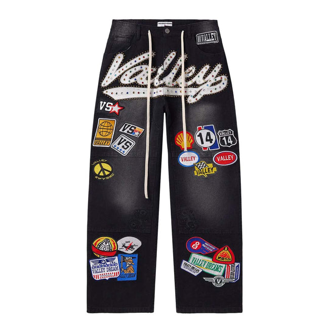 Vale Forever 1980s Painters Baggy Pants 'Black' Hover Image