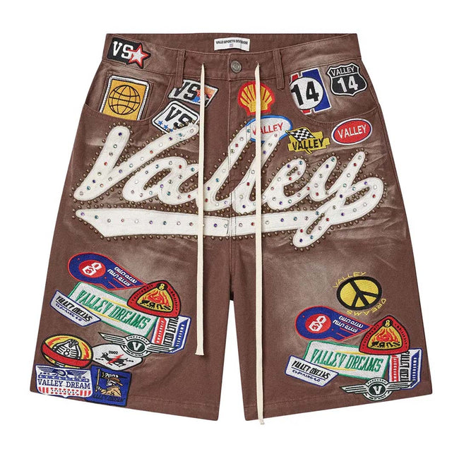 Vale Forever 1980s Patches Shorts Brown Hover Image