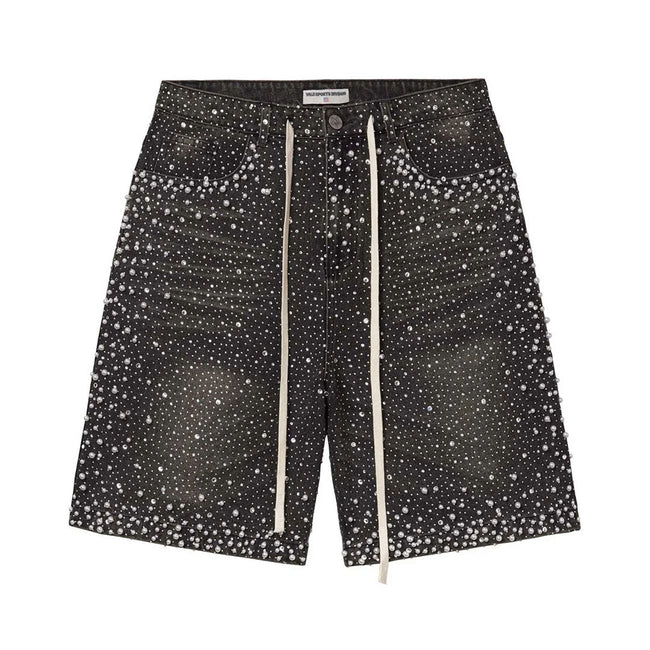 Vale Forever Rainstorm Jean Shorts Black Hover Image