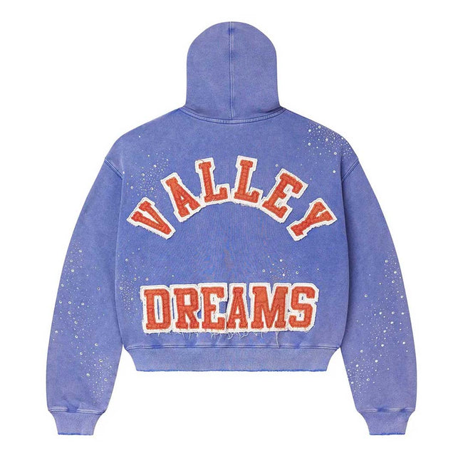 Vale Forever Sun Clustered Zip Up Blue Hoodie Main Image