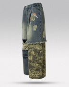 Vintage patchwork jeans "Lynxwave"