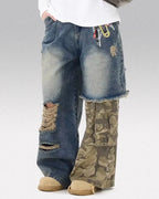 Vintage patchwork jeans "Lynxwave"