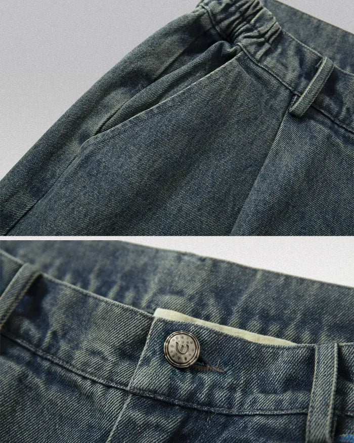 Vintage patchwork jeans "Lynxwave"
