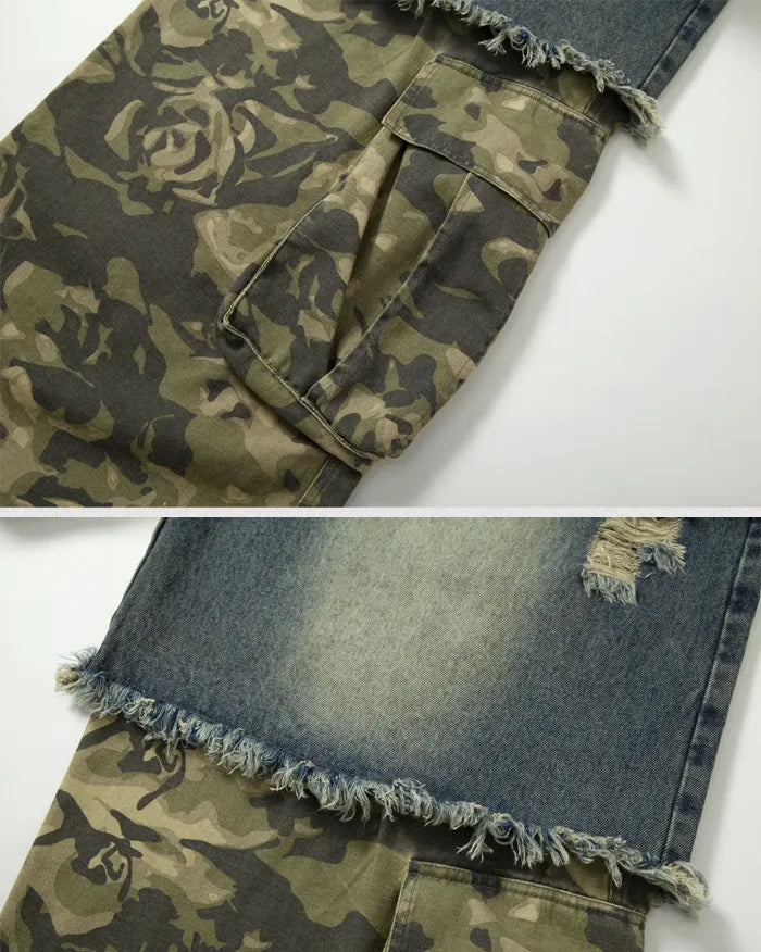 Vintage patchwork jeans "Lynxwave"