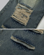 Vintage patchwork jeans "Lynxwave"