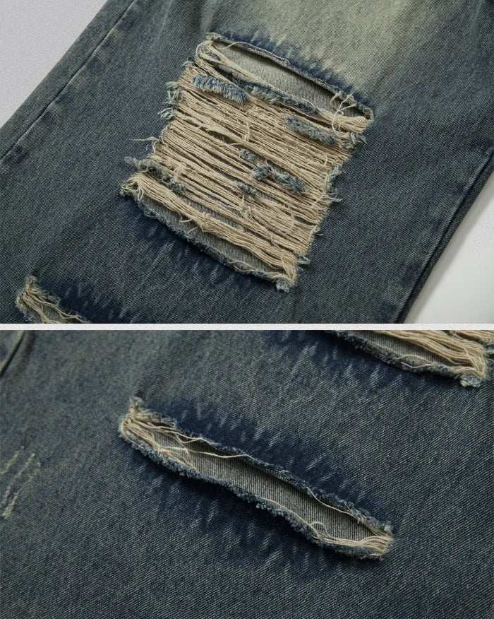 Vintage patchwork jeans "Lynxwave"