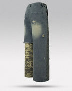 Vintage patchwork jeans "Lynxwave"