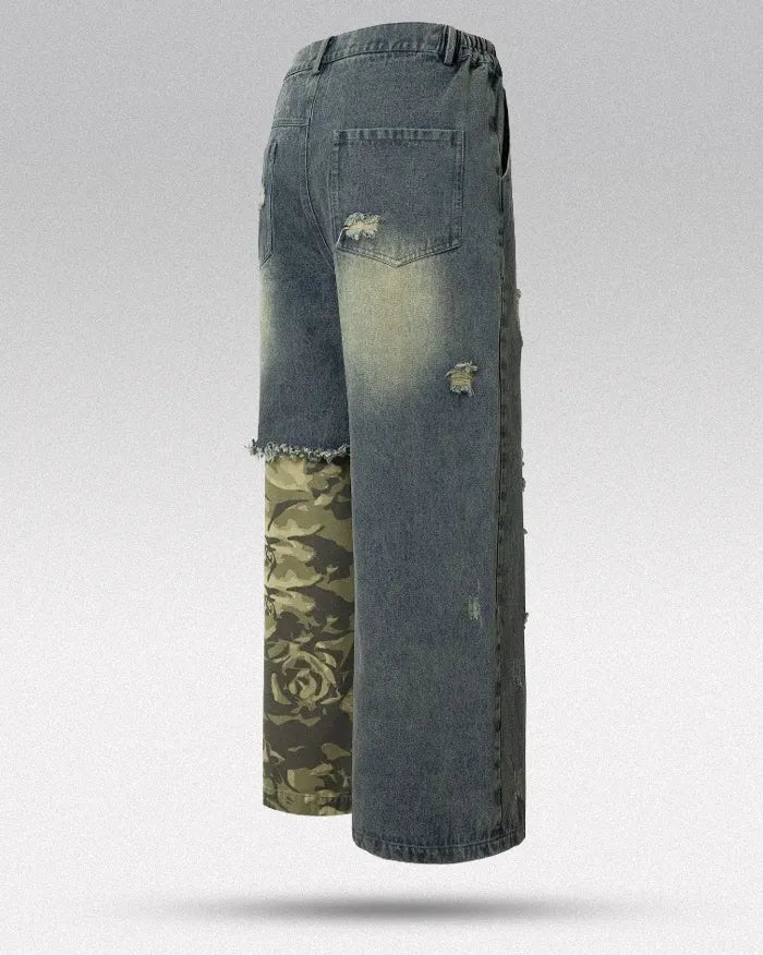 Vintage patchwork jeans "Lynxwave"
