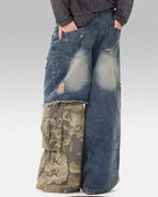 Vintage patchwork jeans "Lynxwave"