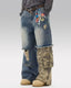 Vintage patchwork jeans "Lynxwave"