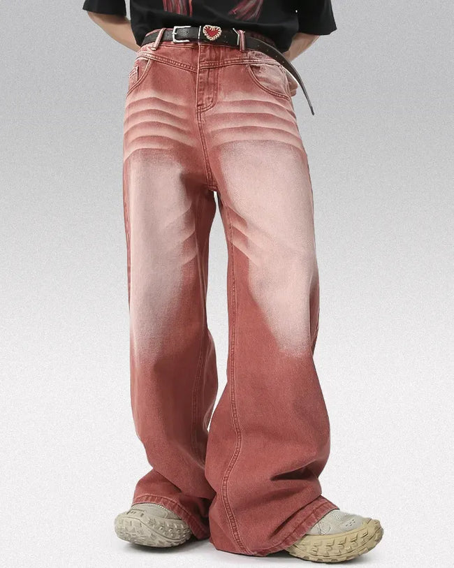 Vintage red jeans "Blitz" Hover Image