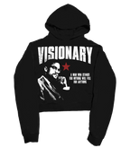 ShineNest Visionary Vintage Graphic Cropped Hoodie