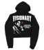 ShineNest Visionary Vintage Graphic Cropped Hoodie