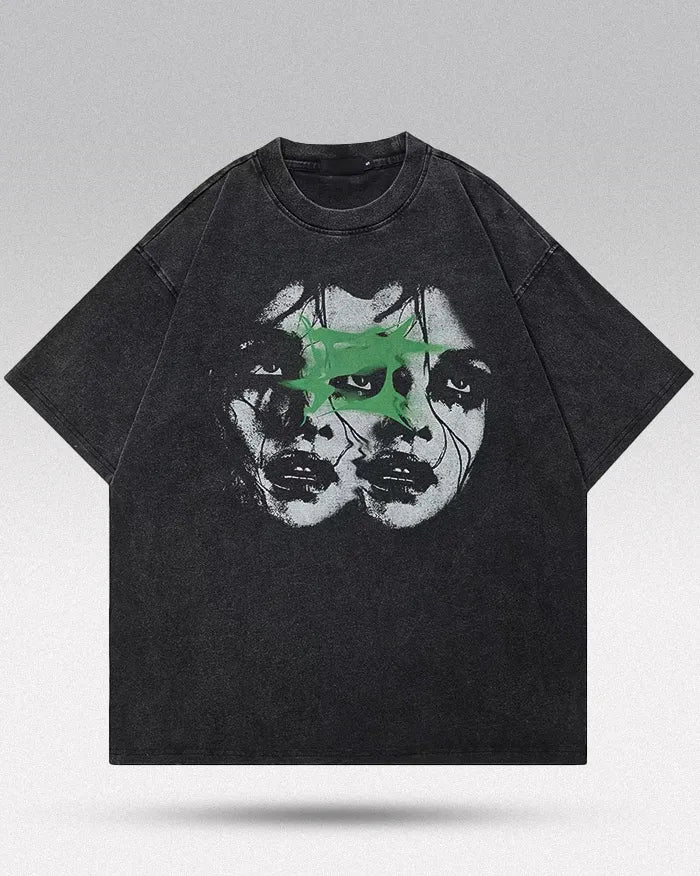 Washed t-shirt "Nimbus"