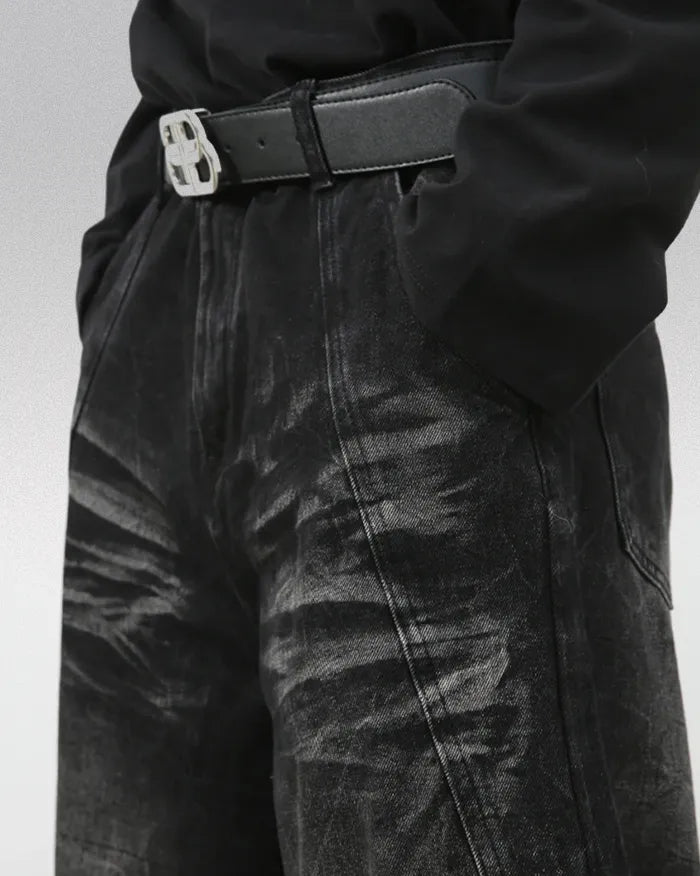 Y2k black baggy jeans "Sonic"