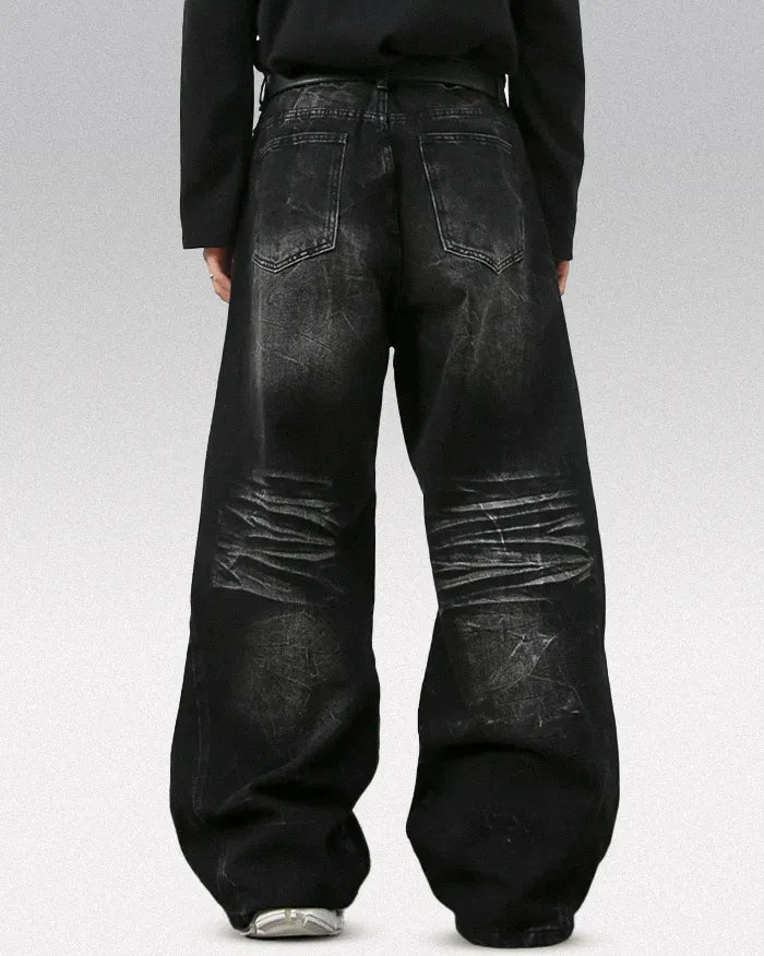 Y2k black baggy jeans "Sonic"