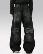 Y2k black baggy jeans "Sonic"