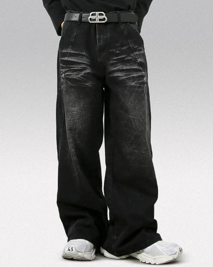 Y2k black baggy jeans "Sonic"